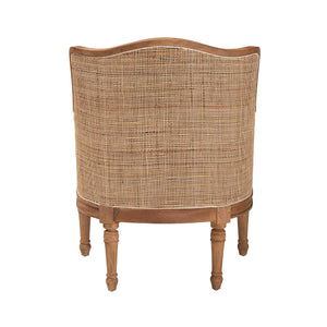 Woven Rattan French Accent Chair | Bali Loom Elizette | Oroa.com