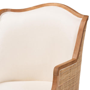 Woven Rattan French Accent Chair | Bali Loom Elizette | Oroa.com