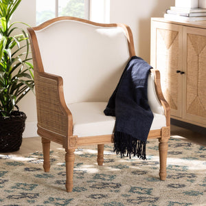 Woven Rattan French Accent Chair | Bali Loom Elizette | Oroa.com