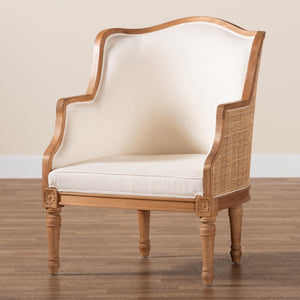 Woven Rattan French Accent Chair | Bali Loom Elizette | Oroa.com