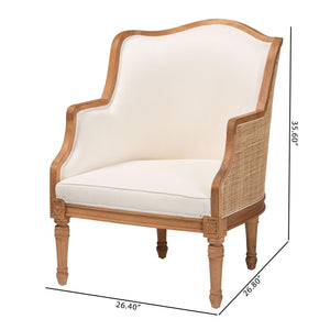 Woven Rattan French Accent Chair | Bali Loom Elizette | Oroa.com