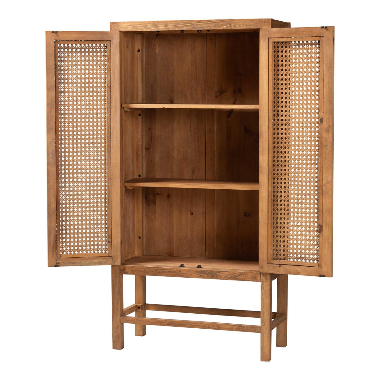 Modern European furniture - Teak Framed Rattan Cabinet - www.oroa.com