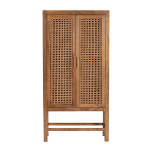 Modern European furniture - Teak Framed Rattan Cabinet - www.oroa.com
