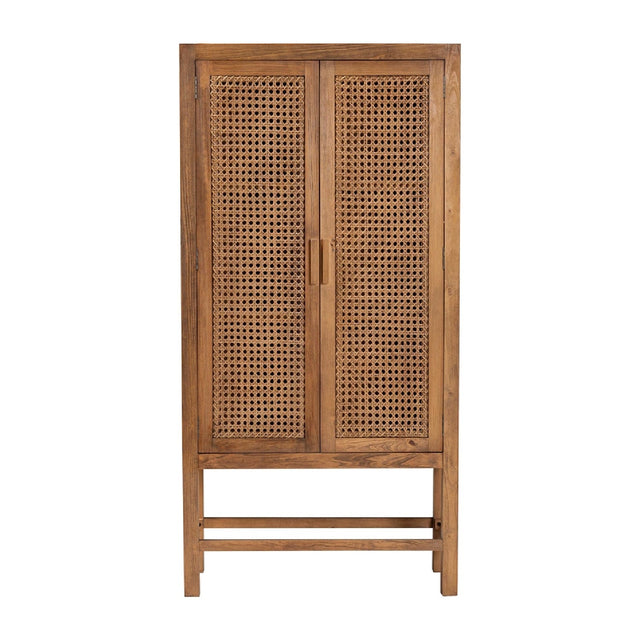 Modern European furniture - Teak Framed Rattan Cabinet - www.oroa.com
