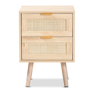 Oak 2 Drawer End Table | Bali Loom Baird | Oroa.com
