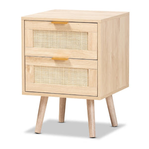 Oak 2 Drawer End Table | Bali Loom Baird | Oroa.com