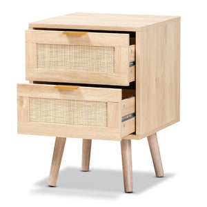 Oak 2 Drawer End Table | Bali Loom Baird | Oroa.com