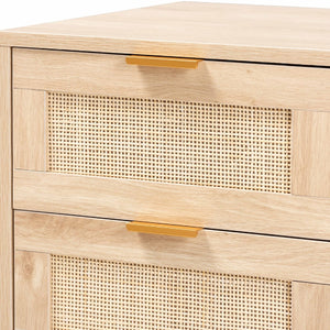 Oak 2 Drawer End Table | Bali Loom Baird | Oroa.com