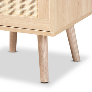 Oak 2 Drawer End Table | Bali Loom Baird | Oroa.com