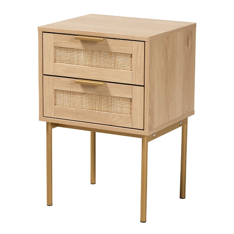 Japandi 2 Drawer End Table | Bali Loom Dewitt | Oroa.com