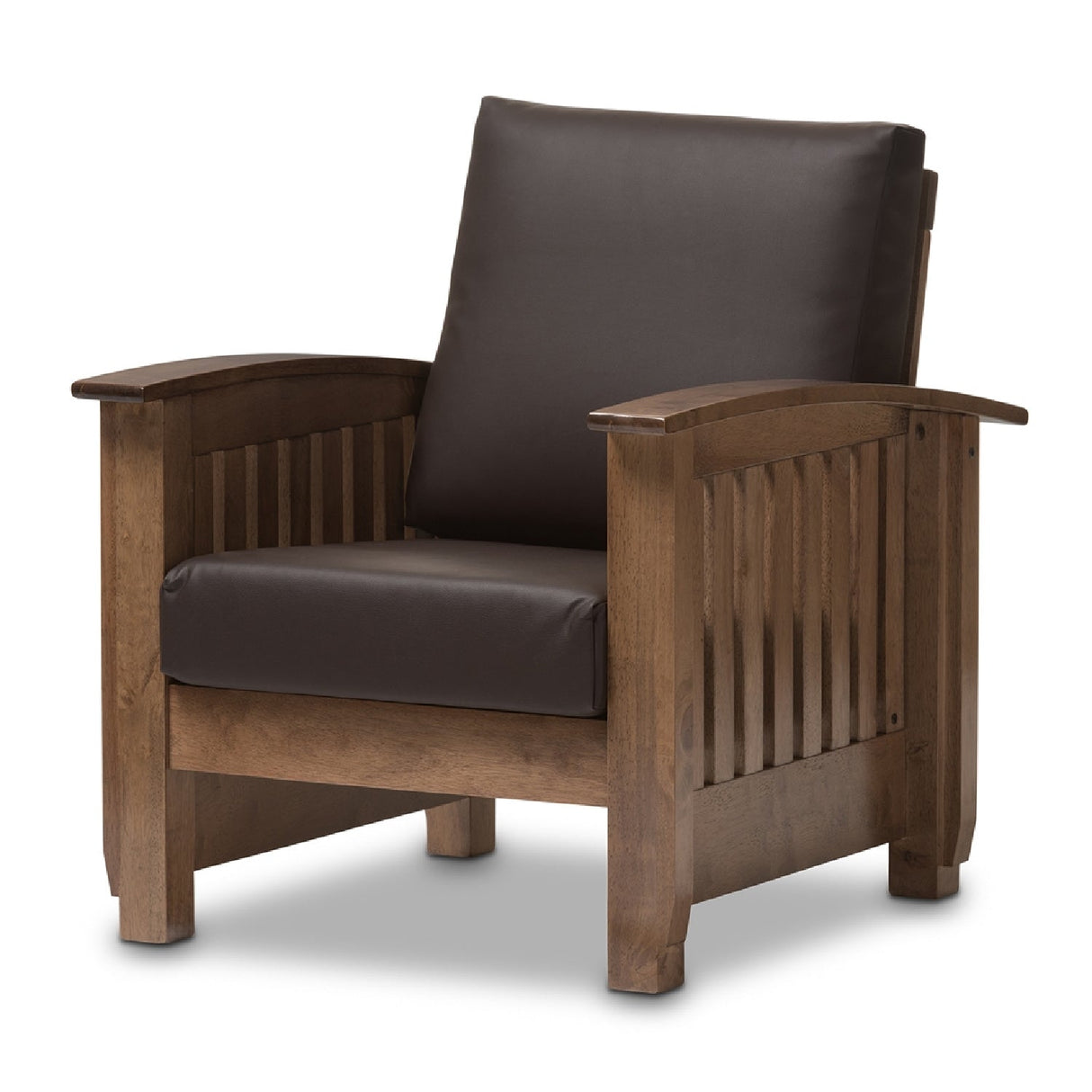 Wooden Mission Style Lounge Chair | Bali Loom Charlotte | Oroa.com