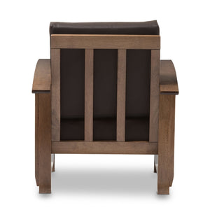 Wooden Mission Style Lounge Chair | Bali Loom Charlotte | Oroa.com