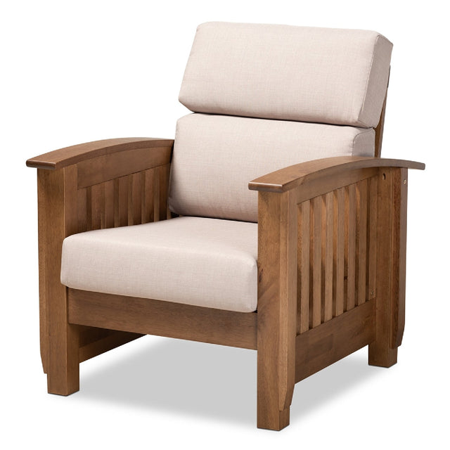 Wooden Mission Style Lounge Chair | Bali Loom Charlotte | Oroa.com