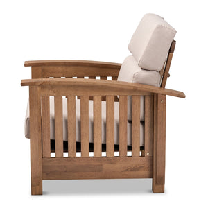 Wooden Mission Style Lounge Chair | Bali Loom Charlotte | Oroa.com