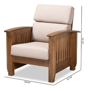 Wooden Mission Style Lounge Chair | Bali Loom Charlotte | Oroa.com