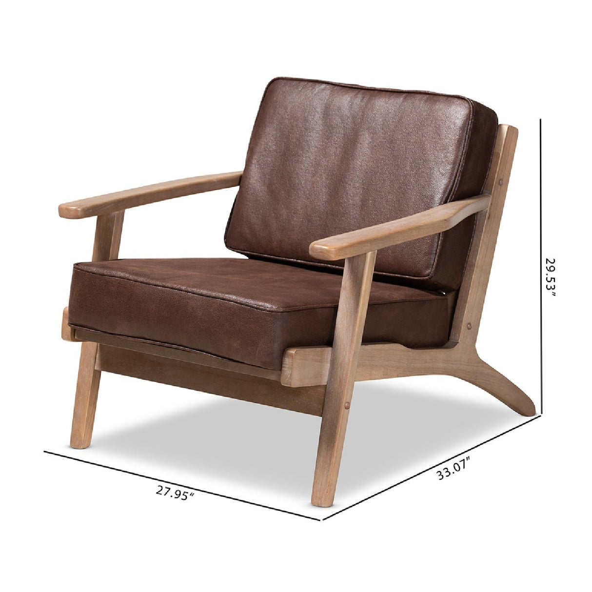 Oak Framed Lounge Chair | Bali Loom Sigrid | Oroa.com