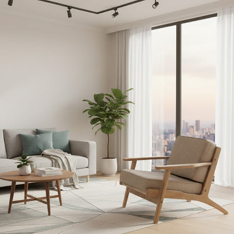 Oak Framed Lounge Chair | Bali Loom Sigrid | Oroa.com