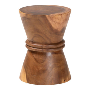 Suar Wood Hourglass Side Table | Bali Loom Samira | Oroa.com
