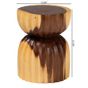 Hourglass Wooden Side Table | Bali Loom Noleta | Oroa.com