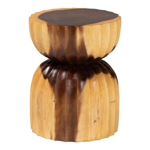 Hourglass Wooden Side Table | Bali Loom Noleta | Oroa.com