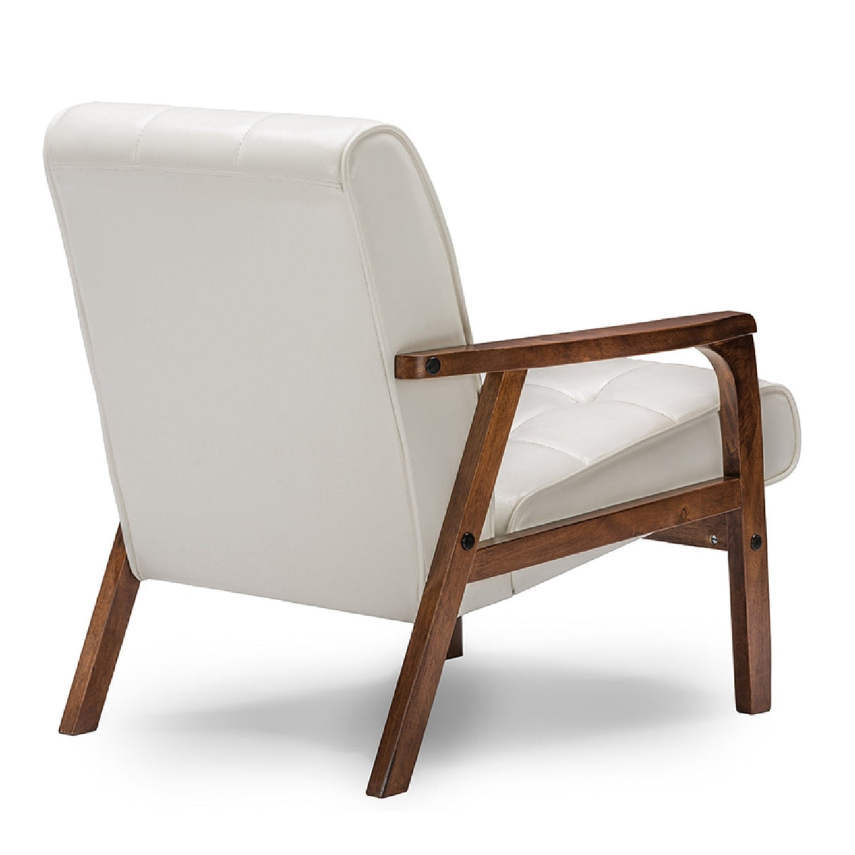 Modern European furniture - White Leather Inspired Club Chair - www.oroa.com