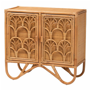 Modern European furniture - Geometrical Rattan 2 Door Cabinet - www.oroa.com