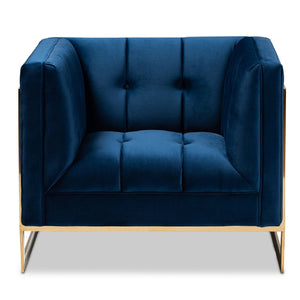 Button Tufted Velvet Accent Chair | Bali Loom Ambra | Oroa.com