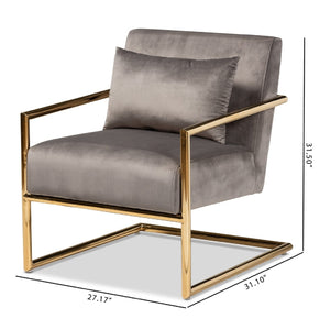 Velvet Cantilevered Lounge Chair | Bali Loom Mira | Oroa.com