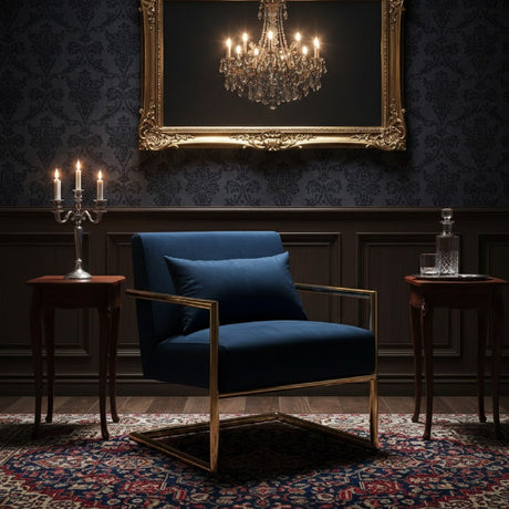 Velvet Cantilevered Lounge Chair | Bali Loom Mira | Oroa.com