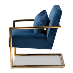 Velvet Cantilevered Lounge Chair | Bali Loom Mira | Oroa.com