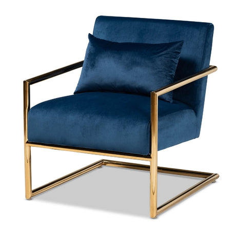 Velvet Cantilevered Lounge Chair | Bali Loom Mira | Oroa.com
