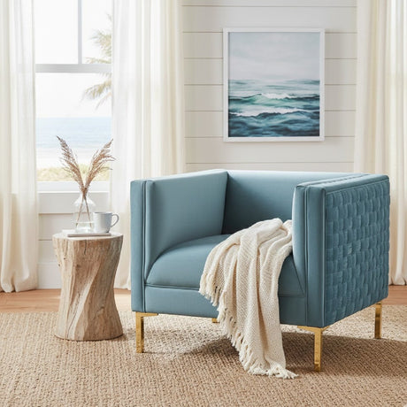 Modern European furniture - Woven Velvet Accent Chair - www.oroa.com