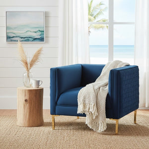 Woven Velvet Accent Chair | Bali Loom Seraphin | Oroa.com
