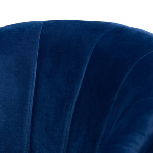 Modern European furniture - Blue Vevet Swivel Accent Chair - www.oroa.com