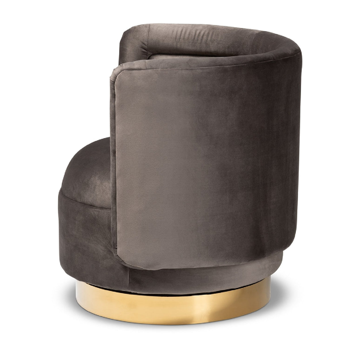 Velvet Curved Swivel Chair | Bali Loom Saffi | Oroa.com