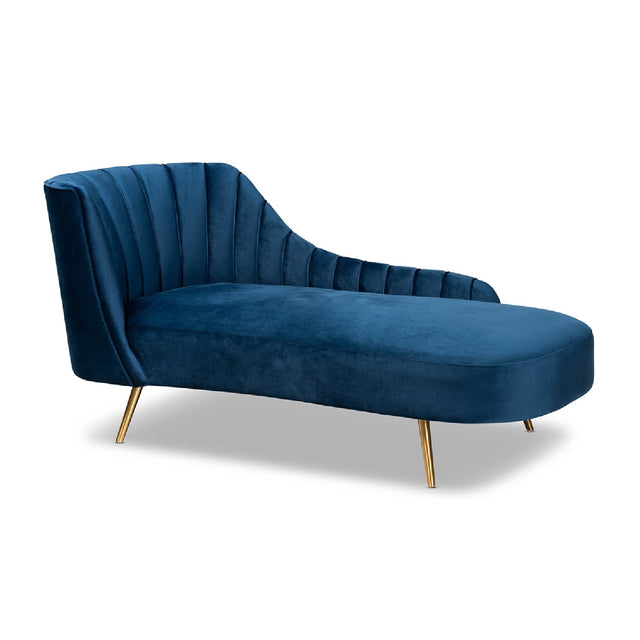 Blue Velvet Chaise | Bali Loom Kailyn | Oroa.com