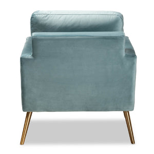 Velvet Open Armed Accent Chair | Bali Loom Leland | Oroa.com