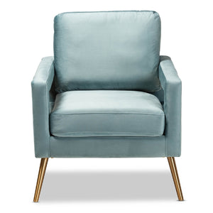 Velvet Open Armed Accent Chair | Bali Loom Leland | Oroa.com