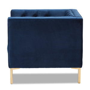 Button Tufted Velvet Lounge Chair | Bali Loom Zanetta | Oroa.com