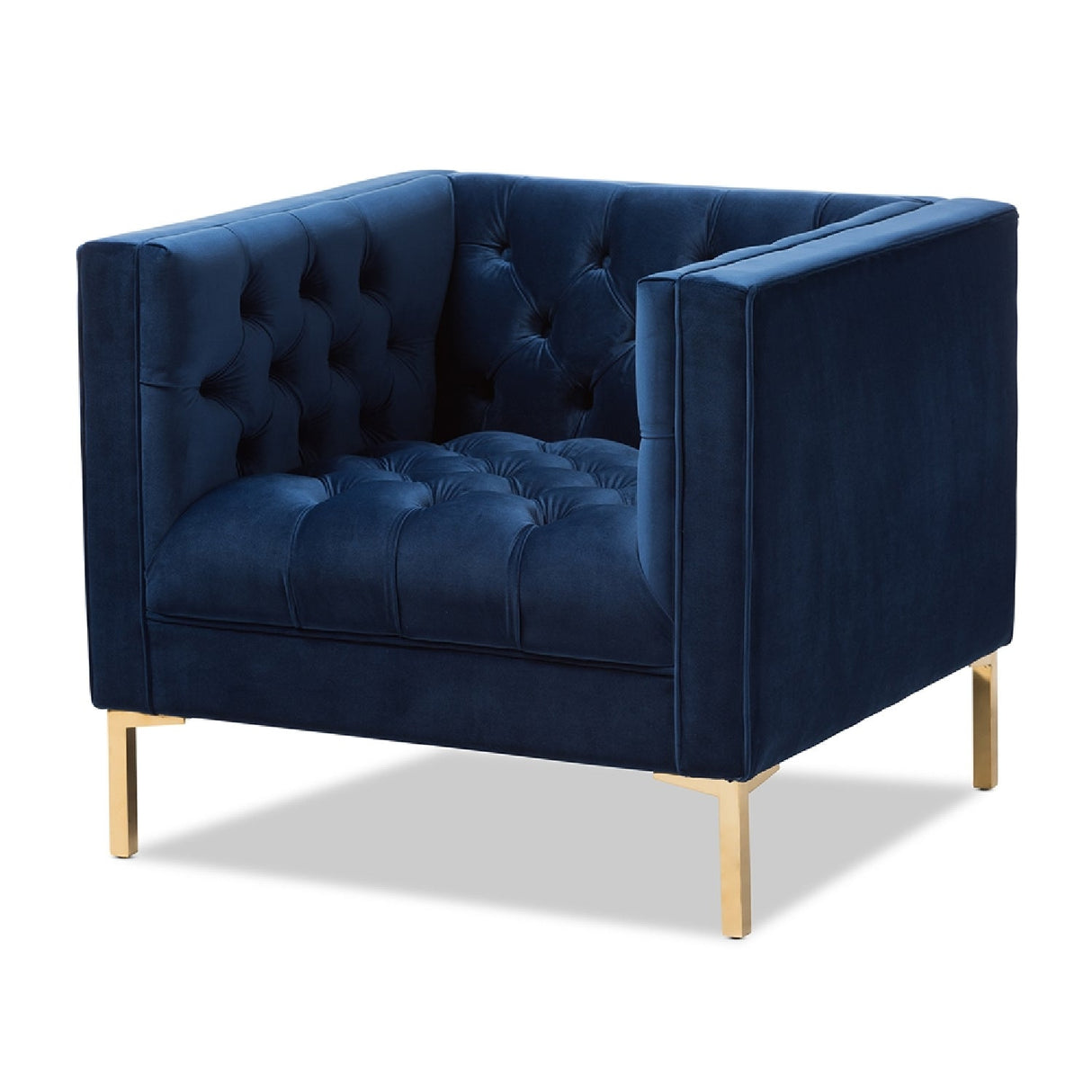 Button Tufted Velvet Lounge Chair | Bali Loom Zanetta | Oroa.com