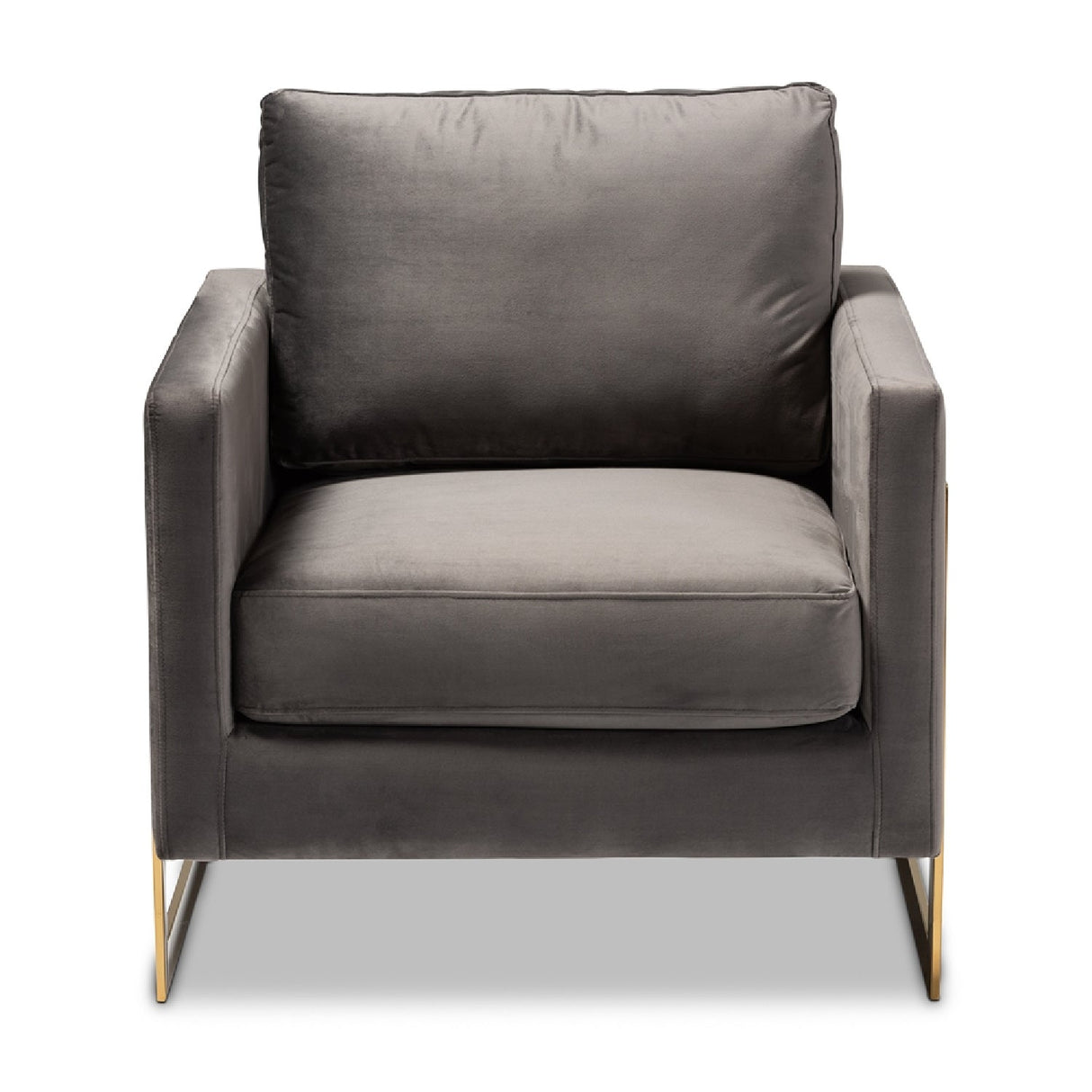 Gold Framed Velvet Accent Chair | Bali Loom Matteo | Oroa.com