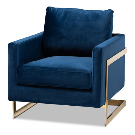 Gold Framed Velvet Accent Chair | Bali Loom Matteo | Oroa.com