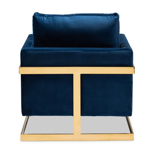 Gold Framed Velvet Accent Chair | Bali Loom Matteo | Oroa.com