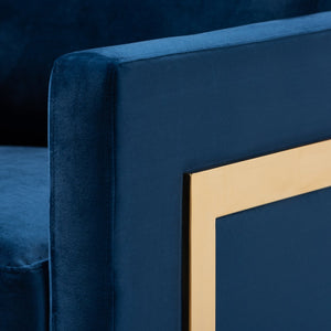 Gold Framed Velvet Accent Chair | Bali Loom Matteo | Oroa.com