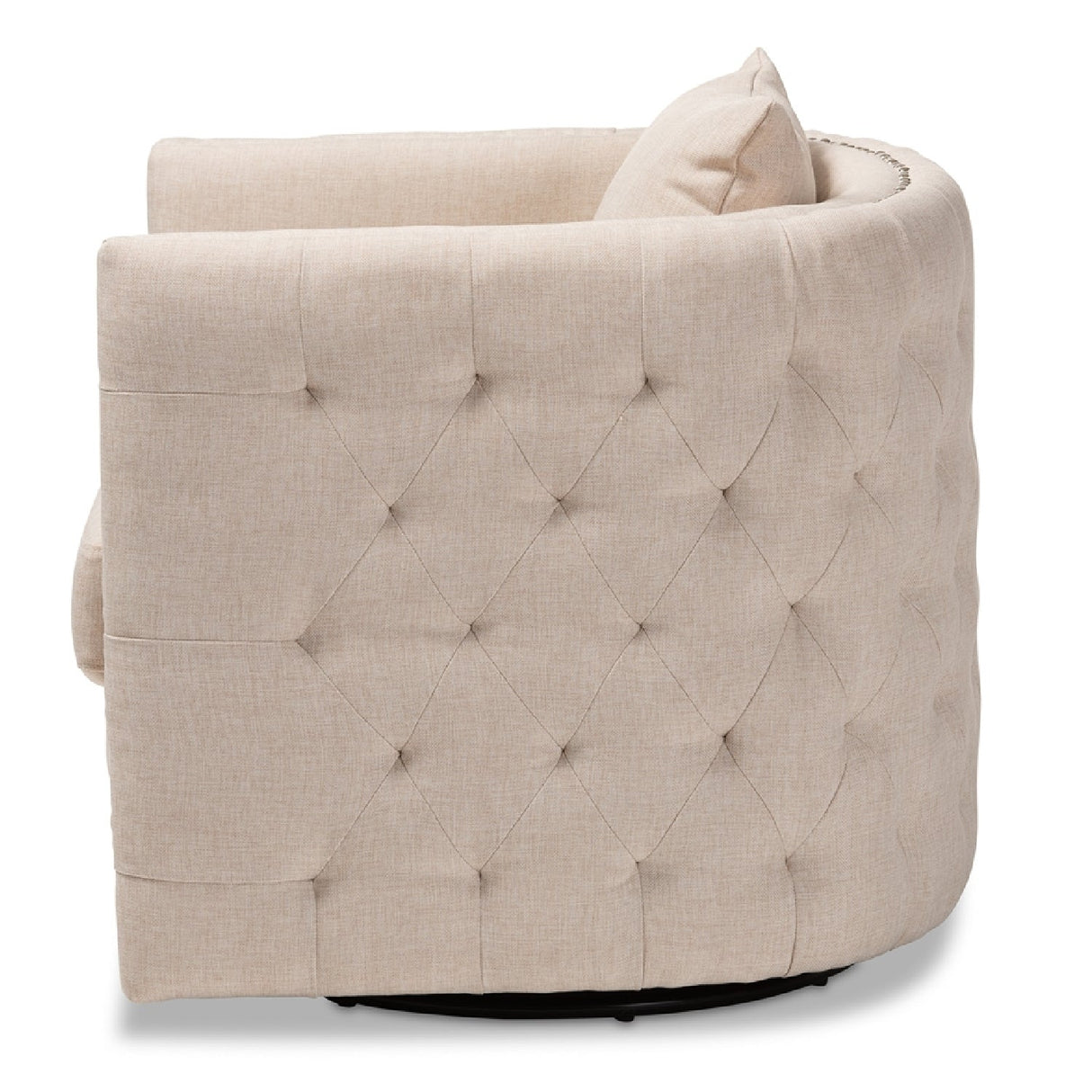 Tufted Beige Swivel Chair | Bali Loom Micah | Oroa.com