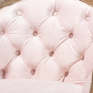 Tufted Pink Velvet Accent Chair | Bali Loom Genevieve | Oroa.com