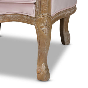 Tufted Pink Velvet Accent Chair | Bali Loom Genevieve | Oroa.com