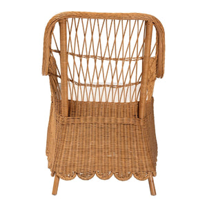 Modern European furniture - Scalloped Rattan Accent Chair - www.oroa.com