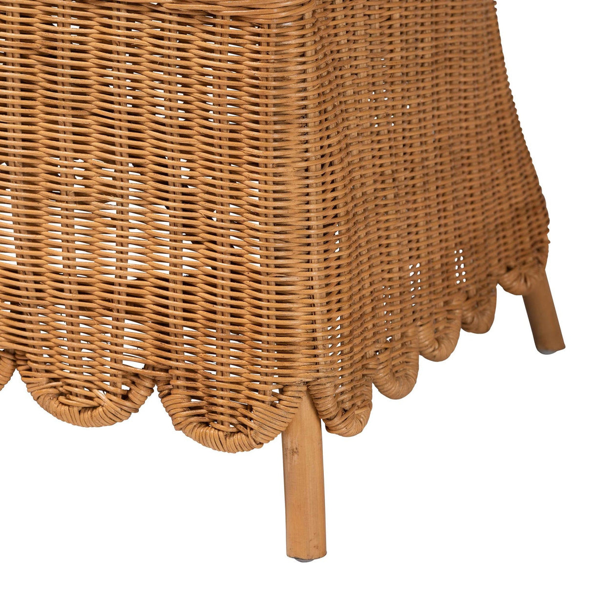 Modern European furniture - Scalloped Rattan Accent Chair - www.oroa.com