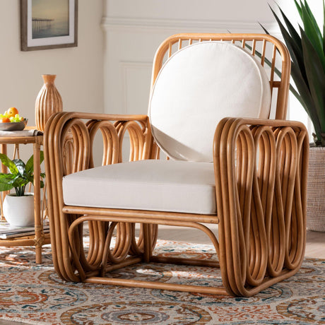 Modern European furniture - Square Armed Rattan Accent Chair - www.oroa.com